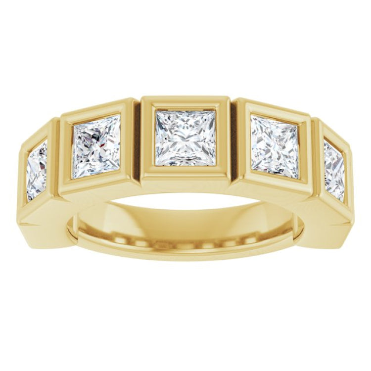 10K Yellow Gold 2 3/4 CTW Natural Diamond Anniversary Band
