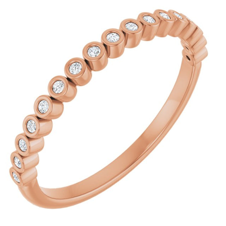 10K Rose Gold .08 CTW Lab-Grown Diamond Anniversary Band