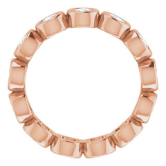 10K Rose Gold 1 1/2 CTW Natural Diamond Eternity Band Size 6.5