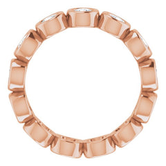 10K Rose Gold 1 1/2 CTW Natural Diamond Eternity Band Size 6.75