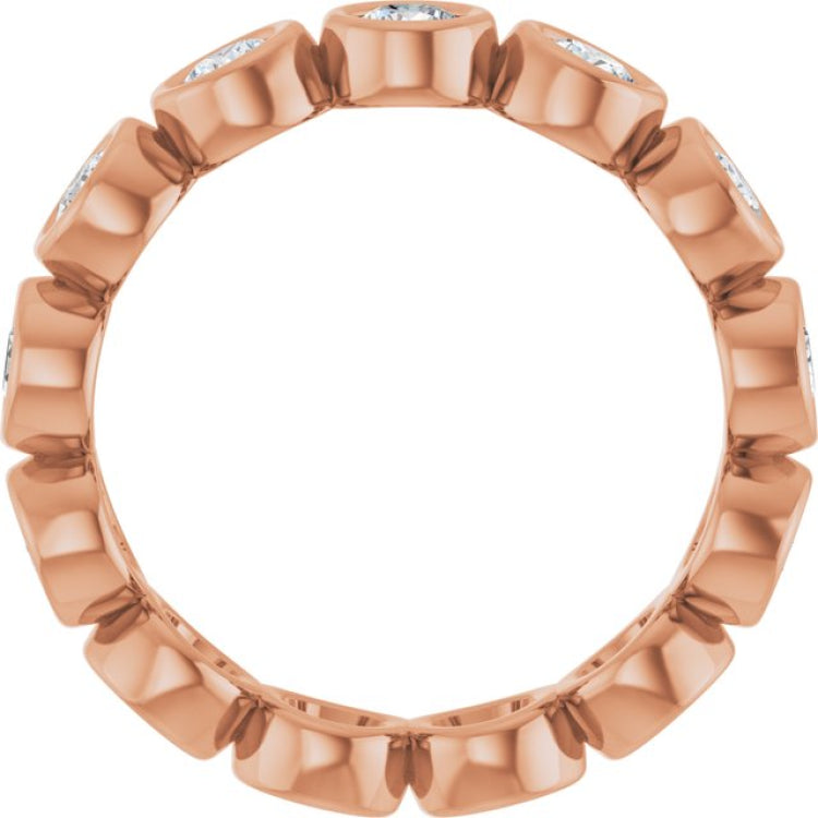 10K Rose Gold 1 1/2 CTW Natural Diamond Eternity Band Size 7