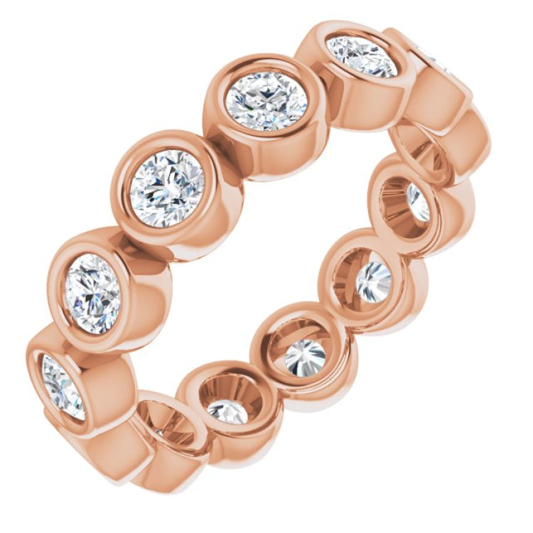 10K Rose Gold 1 1/2 CTW Natural Diamond Eternity Band Size 7.5