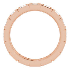 10K Rose Gold 1 1/2 CTW Natural Diamond Eternity Band Size 6.75