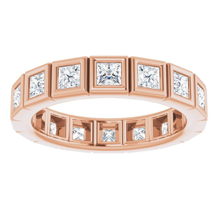 10K Rose Gold 1 1/2 CTW Natural Diamond Eternity Band Size 6.75