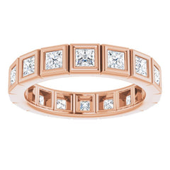 10K Rose Gold 1 1/2 CTW Natural Diamond Eternity Band Size 6.75