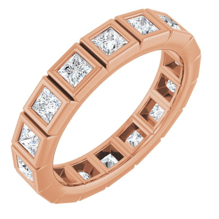 10K Rose Gold 1 1/2 CTW Natural Diamond Eternity Band Size 7