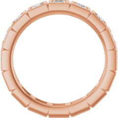 10K Rose Gold 1 1/2 CTW Natural Diamond Eternity Band Size 7