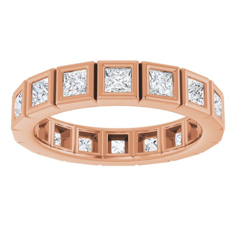 10K Rose Gold 1 1/2 CTW Natural Diamond Eternity Band Size 7