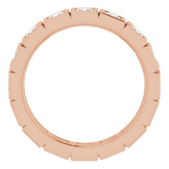 10K Rose Gold 1 1/2 CTW Natural Diamond Eternity Band Size 7.25