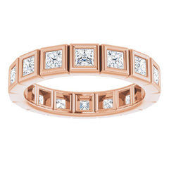 10K Rose Gold 1 1/2 CTW Natural Diamond Eternity Band Size 7.25