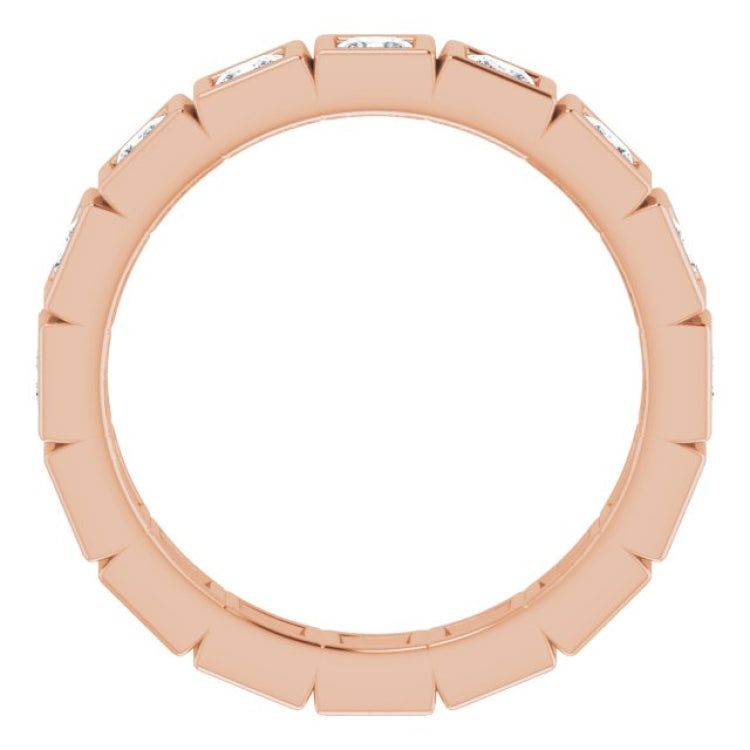 10K Rose Gold 1 1/2 CTW Natural Diamond Eternity Band Size 7.5