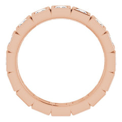 10K Rose Gold 1 1/2 CTW Natural Diamond Eternity Band Size 7.5