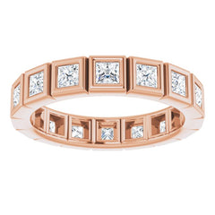 10K Rose Gold 1 1/2 CTW Natural Diamond Eternity Band Size 7.5