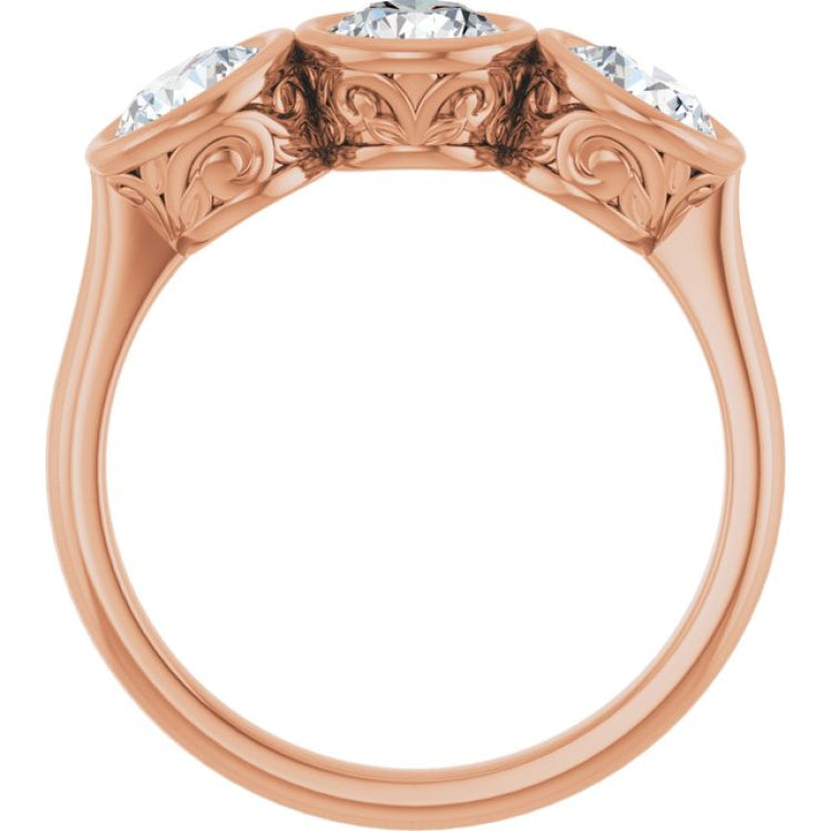 10K Rose Gold 1 1/2 CTW Natural Diamond Anniversary Band
