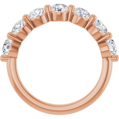 10K Rose Gold 1 1/2 CTW Natural Diamond Anniversary Band