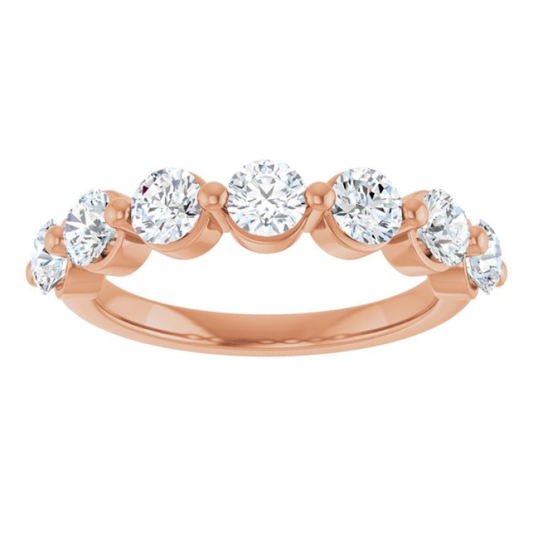 10K Rose Gold 1 1/2 CTW Natural Diamond Anniversary Band
