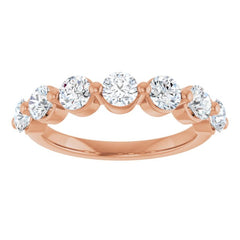10K Rose Gold 1 1/2 CTW Natural Diamond Anniversary Band