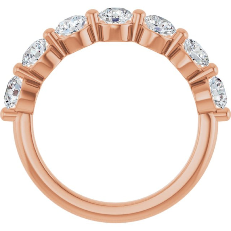 10K Rose Gold 1 1/2 CTW Natural Diamond Anniversary Band