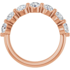 10K Rose Gold 1 1/2 CTW Natural Diamond Anniversary Band