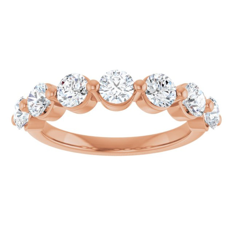 10K Rose Gold 1 1/2 CTW Natural Diamond Anniversary Band