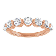 10K Rose Gold 1 1/2 CTW Natural Diamond Anniversary Band