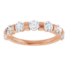 10K Rose Gold 1 1/2 CTW Natural Diamond Anniversary Band