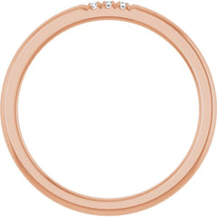 10K Rose Gold .02 CTW Natural Diamond Anniversary Band