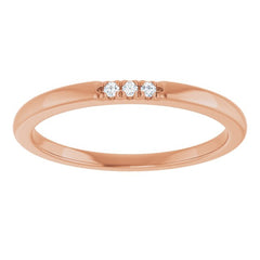 10K Rose Gold .03 CTW Natural Diamond Anniversary Band