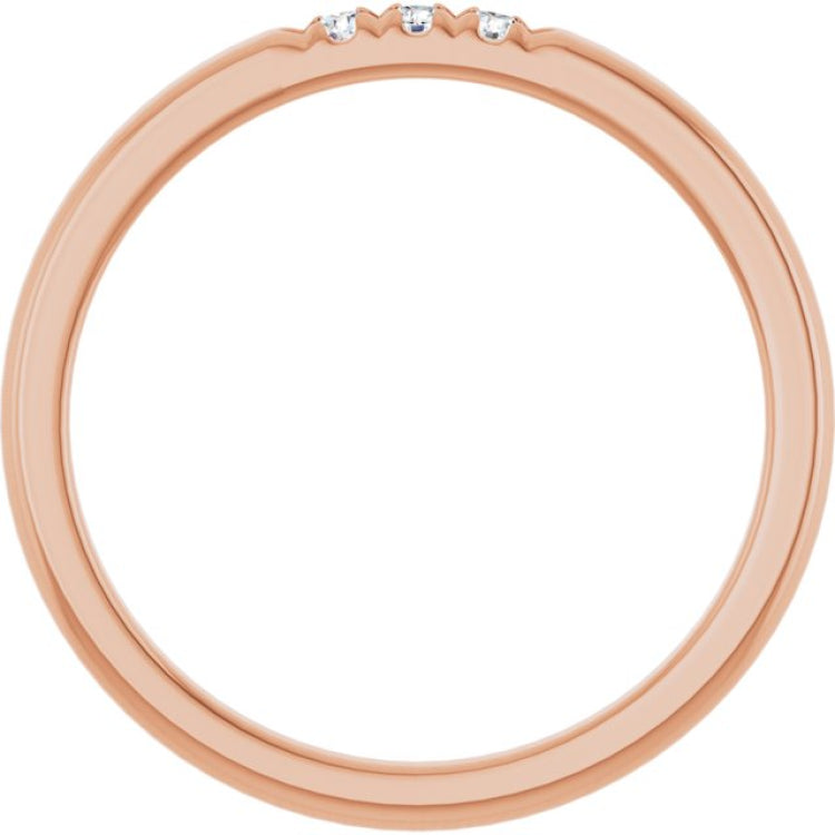 10K Rose Gold .05 CTW Natural Diamond Anniversary Band
