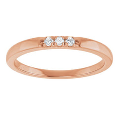10K Rose Gold .05 CTW Natural Diamond Anniversary Band