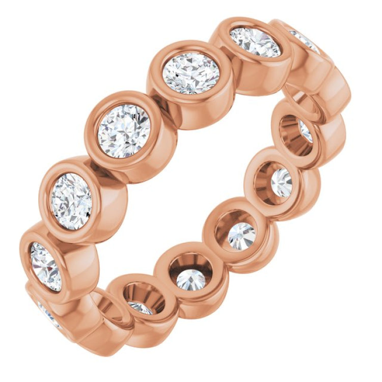 10K Rose Gold 1 1/2 CTW Lab-Grown Diamond Eternity Band Size 7