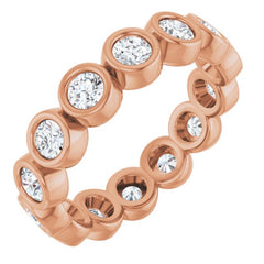 10K Rose Gold 1 1/2 CTW Lab-Grown Diamond Eternity Band Size 7