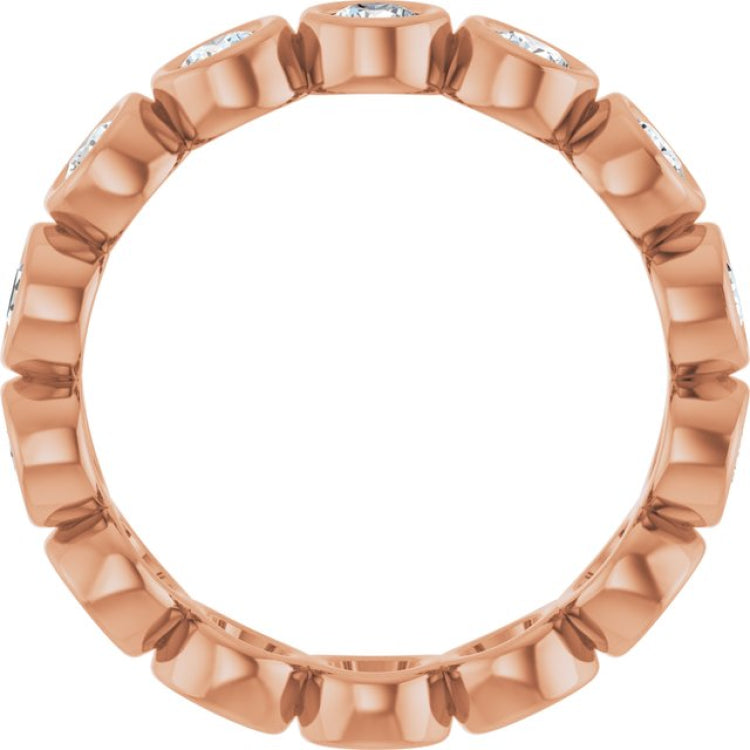10K Rose Gold 1 1/2 CTW Lab-Grown Diamond Eternity Band Size 7
