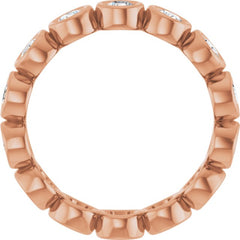 10K Rose Gold 1 1/2 CTW Lab-Grown Diamond Eternity Band Size 7