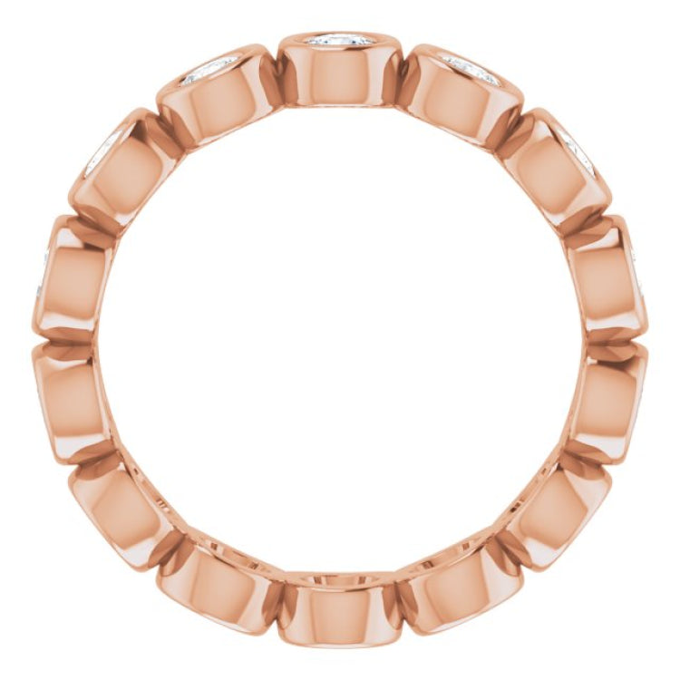 10K Rose Gold 1 1/2 CTW Lab-Grown Diamond Eternity Band Size 7.25