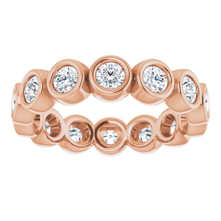 10K Rose Gold 1 1/2 CTW Lab-Grown Diamond Eternity Band Size 7.25