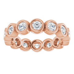 10K Rose Gold 1 1/2 CTW Lab-Grown Diamond Eternity Band Size 7.25