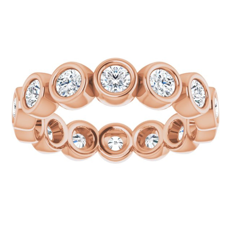 10K Rose Gold 1 1/2 CTW Lab-Grown Diamond Eternity Band Size 7.5