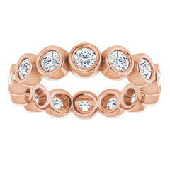 10K Rose Gold 1 1/2 CTW Lab-Grown Diamond Eternity Band Size 7.75