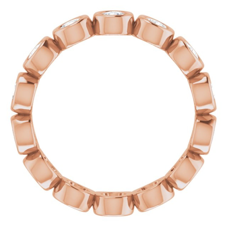 10K Rose Gold 1 1/2 CTW Lab-Grown Diamond Eternity Band Size 8