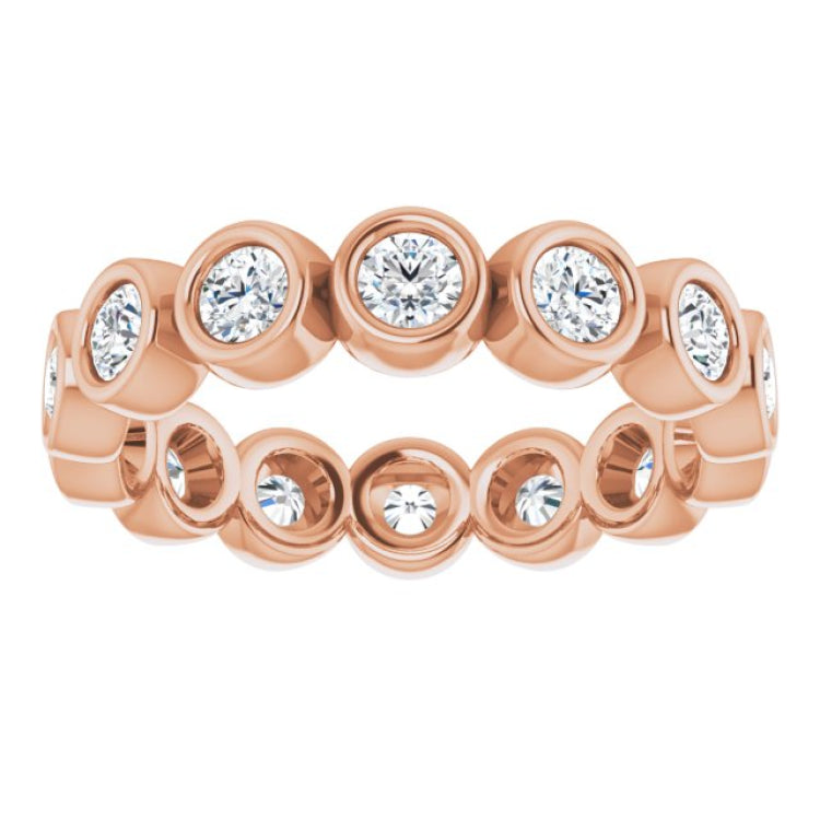 10K Rose Gold 1 1/2 CTW Lab-Grown Diamond Eternity Band Size 8