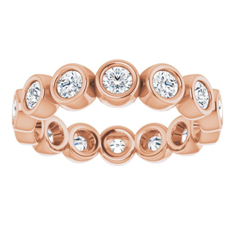 10K Rose Gold 1 1/2 CTW Lab-Grown Diamond Eternity Band Size 8.25