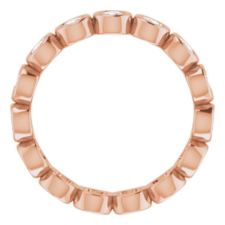 10K Rose Gold 1 1/2 CTW Lab-Grown Diamond Eternity Band Size 8.75