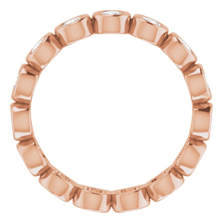 10K Rose Gold 1 1/2 CTW Lab-Grown Diamond Eternity Band Size 9