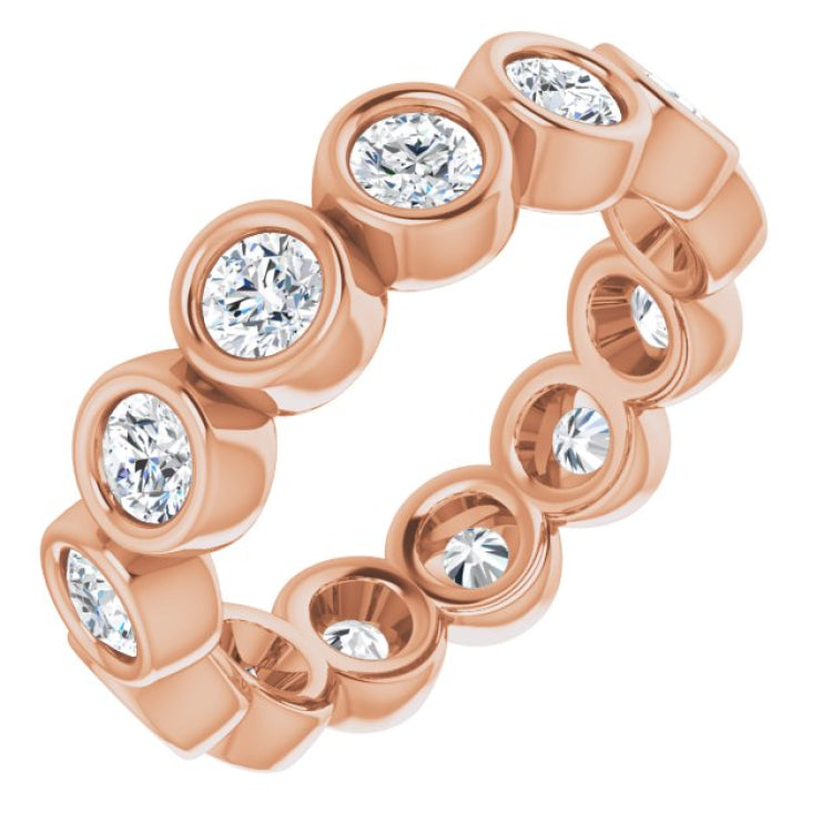 10K Rose Gold 1 1/2 CTW Lab-Grown Diamond Eternity Band Size 6.25