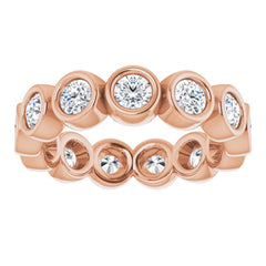 10K Rose Gold 1 1/2 CTW Lab-Grown Diamond Eternity Band Size 6.5