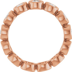 10K Rose Gold 1 1/2 CTW Lab-Grown Diamond Eternity Band Size 7