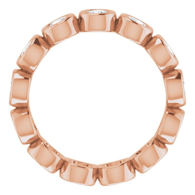 10K Rose Gold 1 1/2 CTW Lab-Grown Diamond Eternity Band Size 7.25