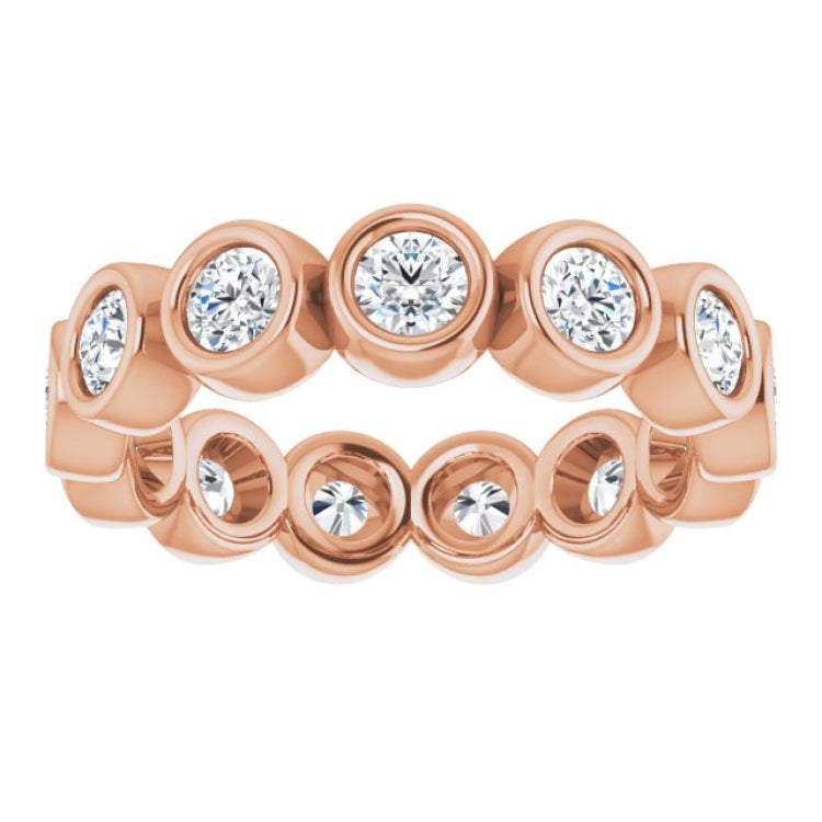 10K Rose Gold 1 1/2 CTW Lab-Grown Diamond Eternity Band Size 7.25