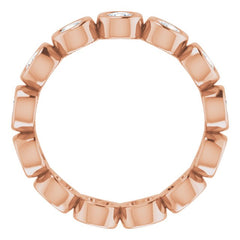 10K Rose Gold 1 1/2 CTW Lab-Grown Diamond Eternity Band Size 7.5